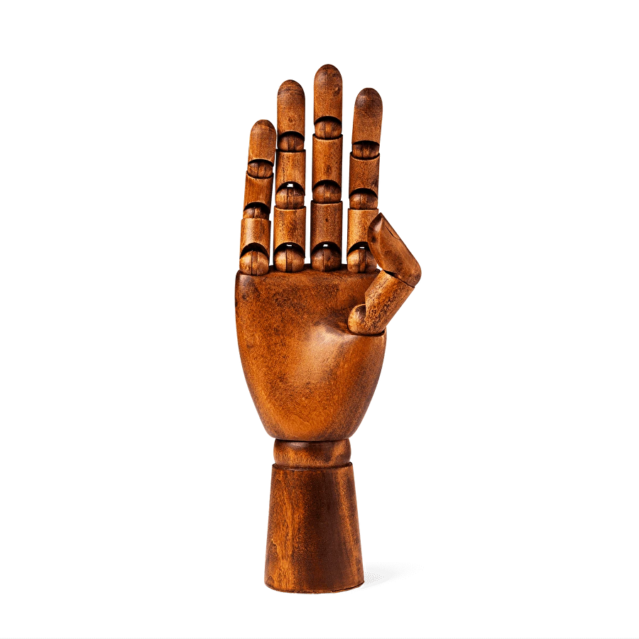 Flying Tiger Copenhagen Kahverengi Ahşap El Modeli 25 cm