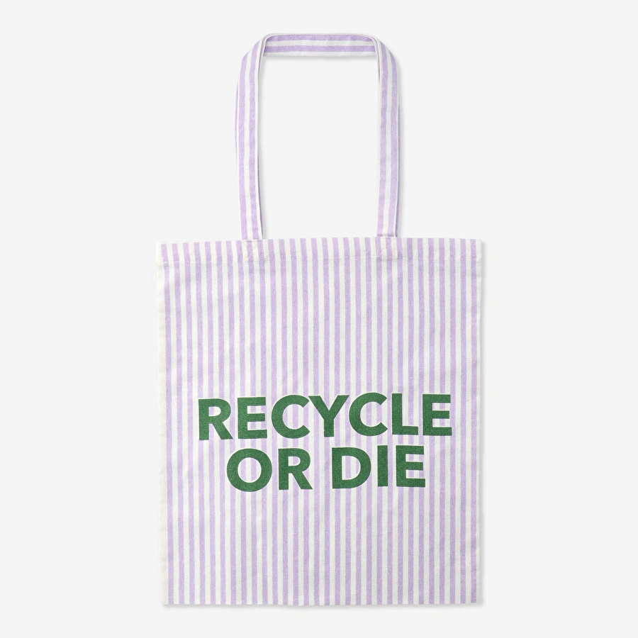 Flying Tiger Copenhagen Mor Recycle Or Die Bez Çanta