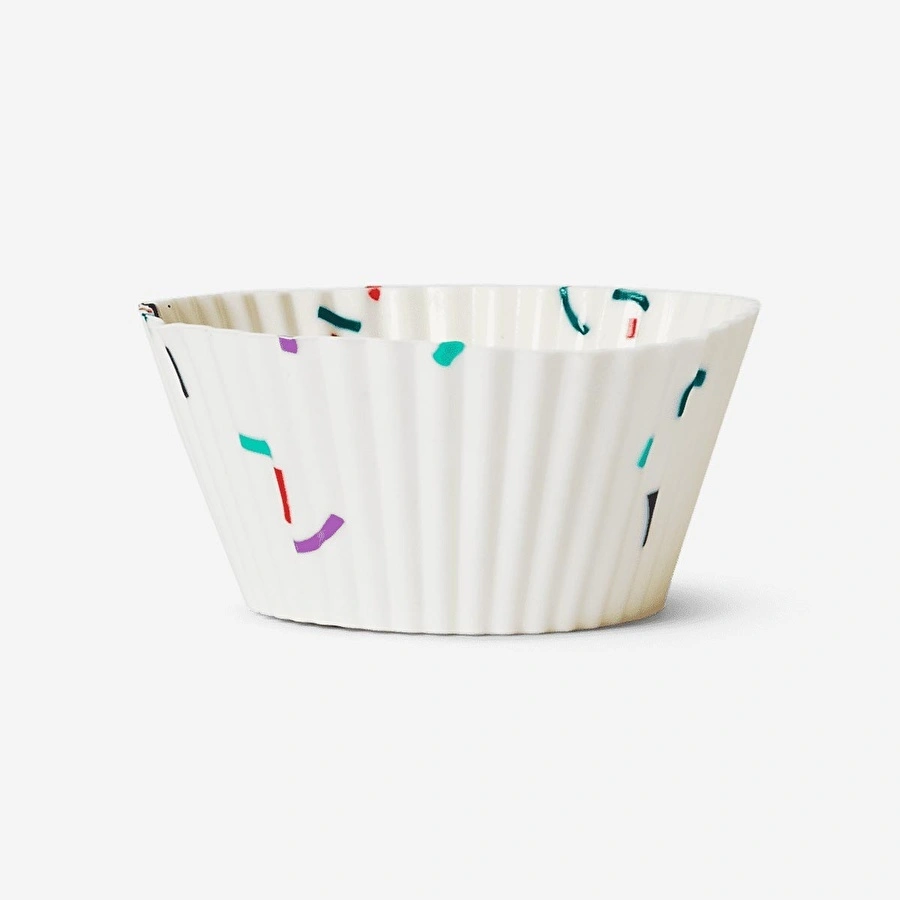 Flying Tiger Copenhagen Konfeti Desenli 6'lı Silikon Muffin Kalıbı