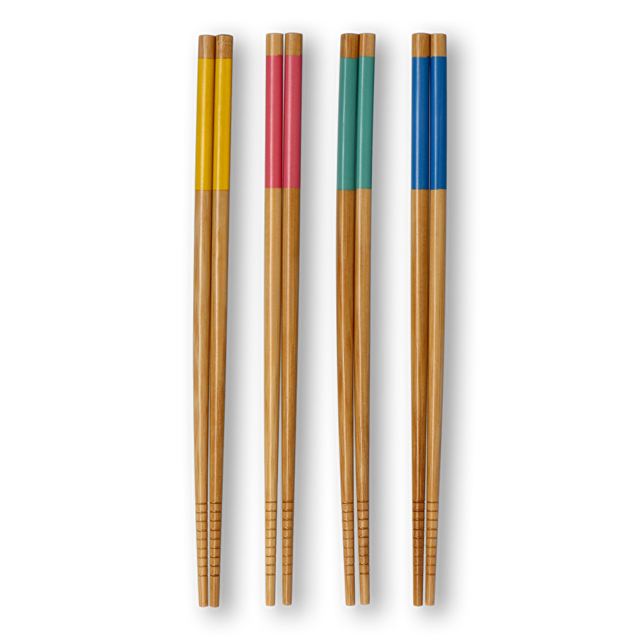 Flying Tiger Copenhagen 4'lü Çok Renkli Bambu Chopstick Seti