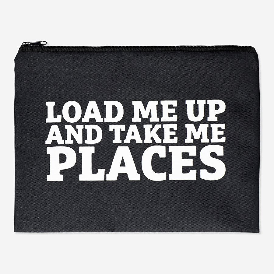 Flying Tiger Copenhagen Yazılı Siyah Düzenleyici Çanta