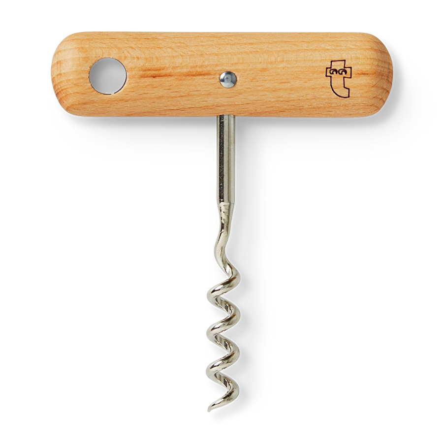 Flying Tiger Copenhagen Ahşap ve Paslanmaz Çelik Tirbuşon