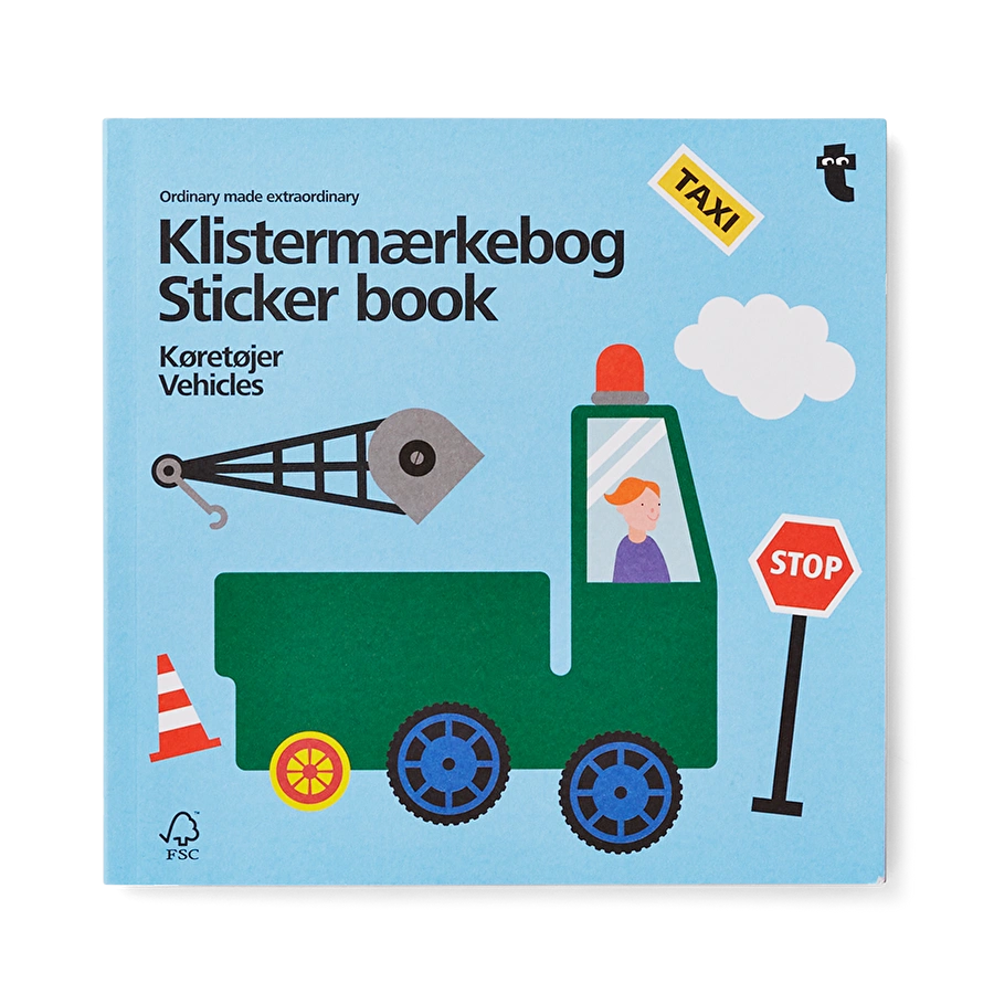 Flying Tiger Copenhagen Arabalar Çıkartmalı Aktivite Kitabı