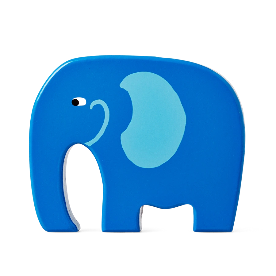 Flying Tiger Copenhagen Mavi Ahşap Fil Figürü