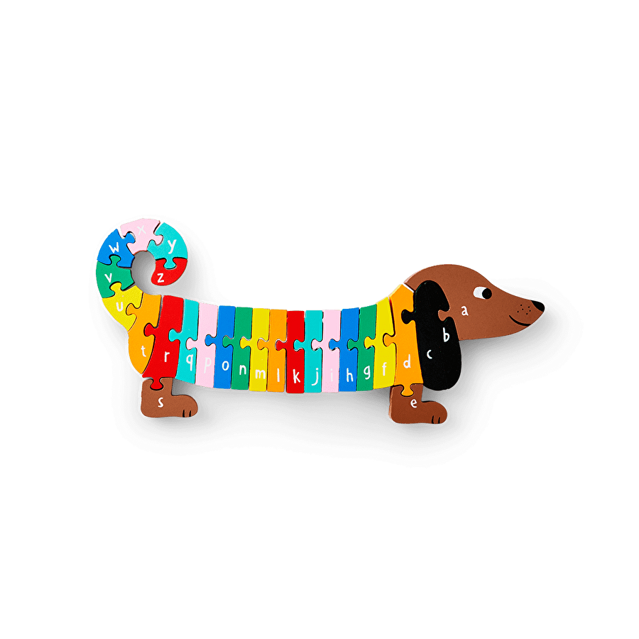 Flying Tiger Copenhagen Sosis Köpek Şeklinde Harfli Ahşap Yapboz