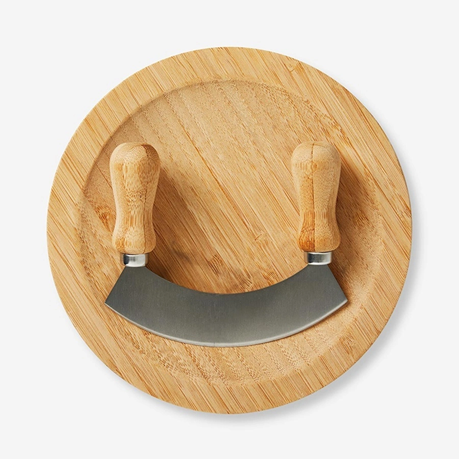 Flying Tiger Copenhagen Ahşap Saplı Doğrayıcı ve Kesme Tahtası Seti