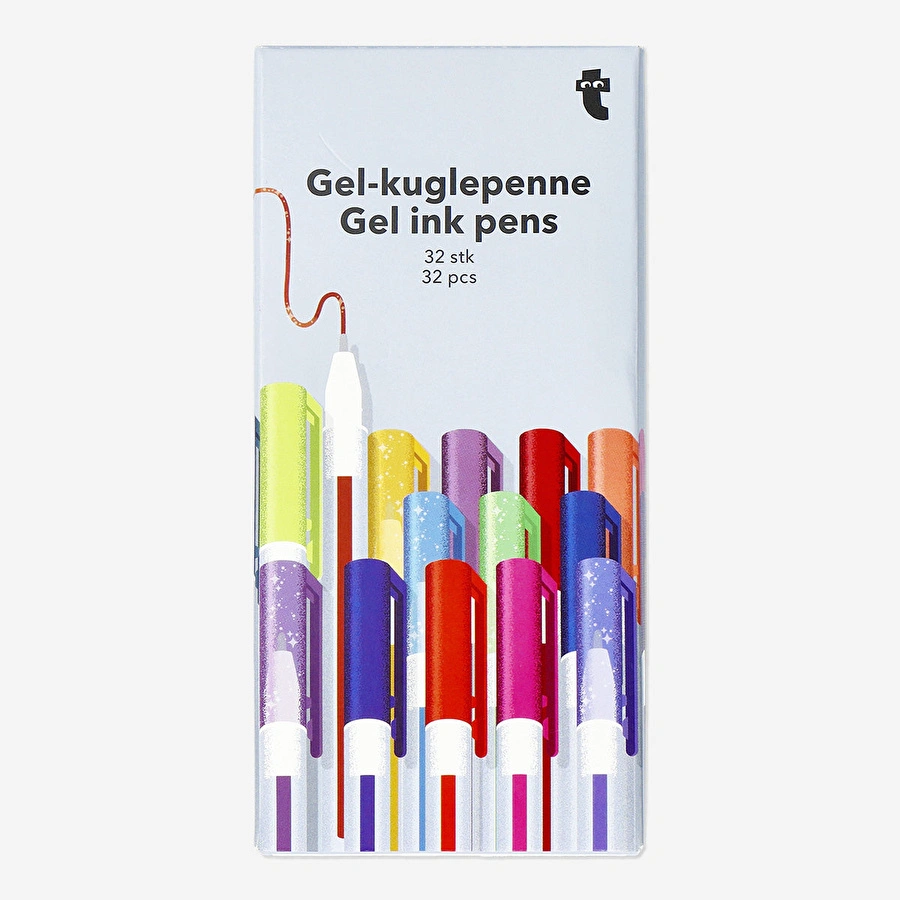 Flying Tiger Copenhagen 32'li Jel Mürekkepli Kalem Seti