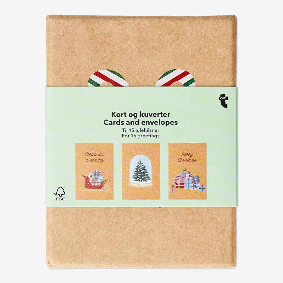 Flying Tiger Copenhagen 15'li Yılbaşı Kartpostal Seti 11 cm x 14,8 cm