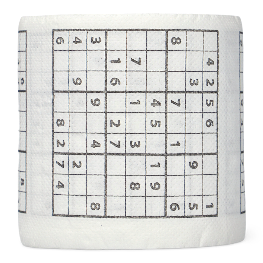 Flying Tiger Copenhagen Sudoku Desenli Beyaz Tuvalet Kağıdı
