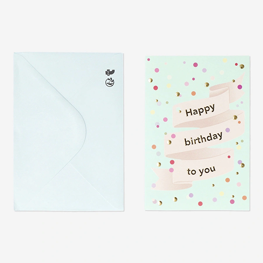 Flying Tiger Copenhagen Puantiyeli Doğum Günü Kartı