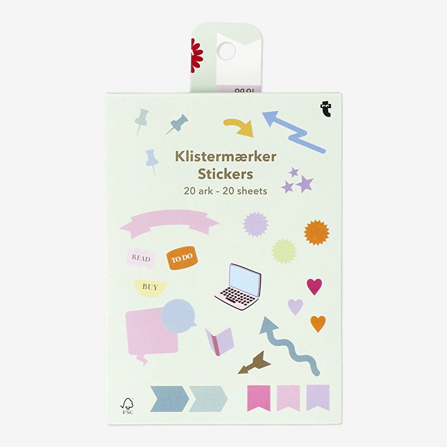 Flying Tiger Copenhagen Çok Renkli Ajanda Sticker Seti 20 Sayfa
