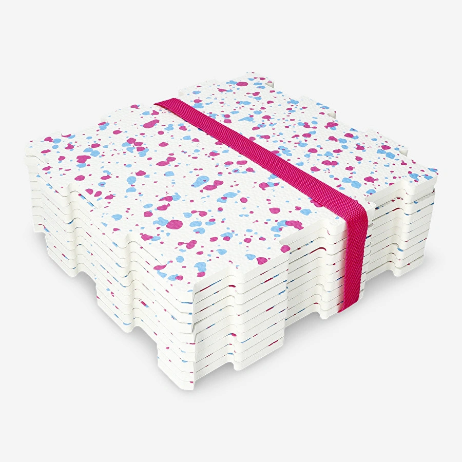 Flying Tiger Copenhagen 10'lu Beyaz Köpük Mat Seti 30,5 cm x 30,5 cm