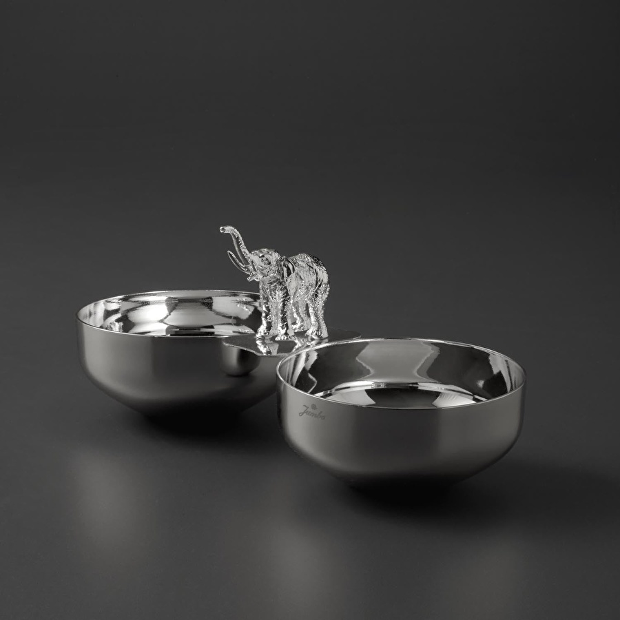 Jumbo Ganesha İkili Gümüş Çerezlik