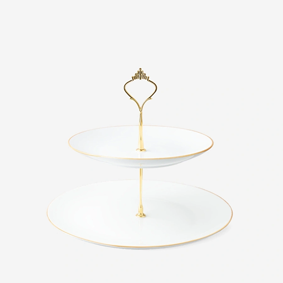 Flying Tiger Copenhagen Gold Detaylı 2 Katlı Servislik