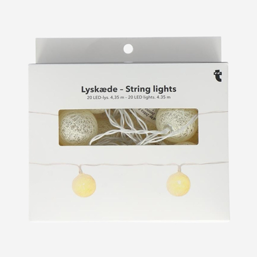 Flying Tiger Copenhagen 20 Adet Bej Renkli Toplu Işık Zinciri