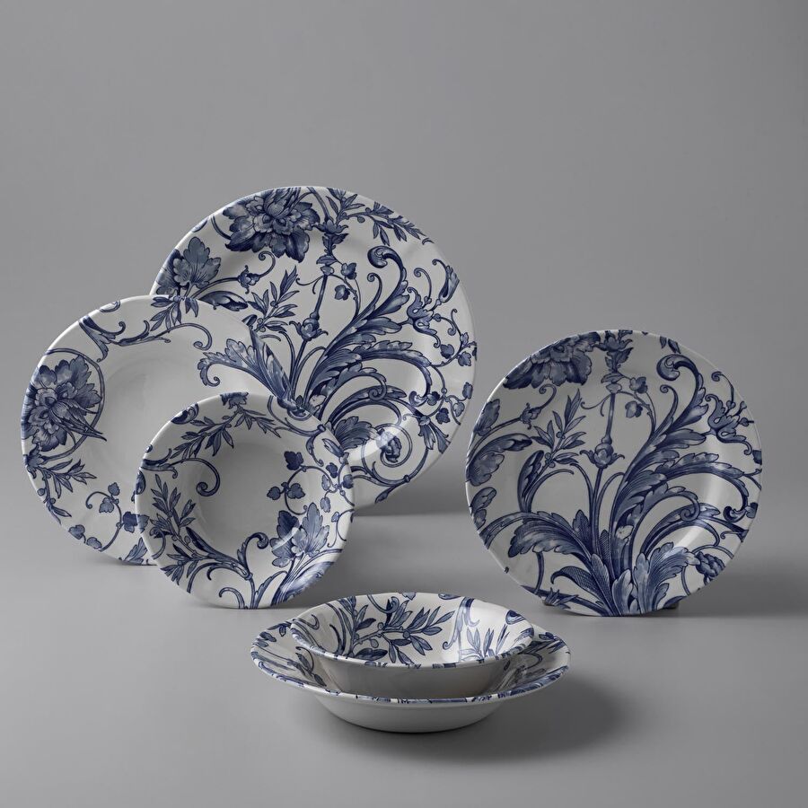 Jumbo New Leaf 24 Parça 6 Kişilik Yemek Takımı