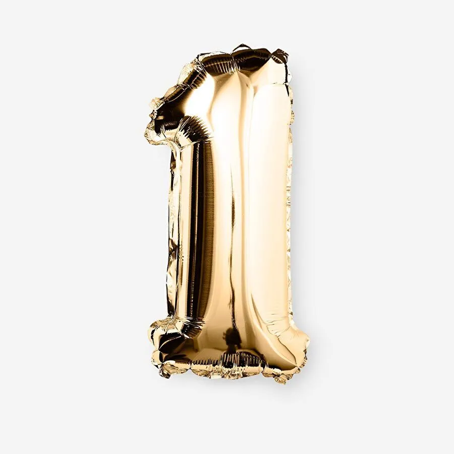 Flying Tiger Copenhagen 1 Numaralı Gold Folyo Balon