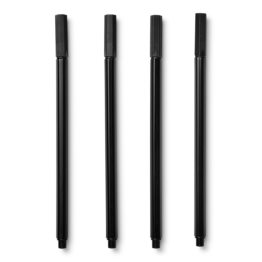 Flying Tiger Copenhagen 4'lü Siyah Tükenmez Kalem