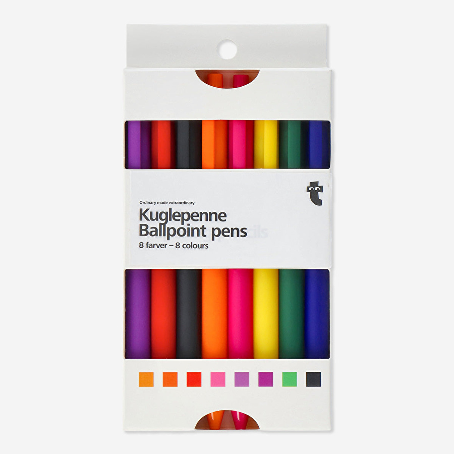 Flying Tiger Copenhagen 8'li Çok Renkli Tükenmez Kalem