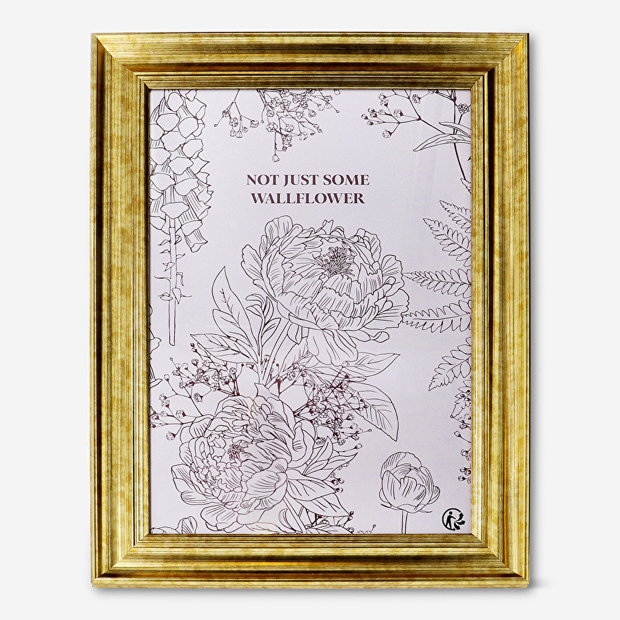 Flying Tiger Copenhagen Altın Rengi Çerçeve 20 cm x 30 cm