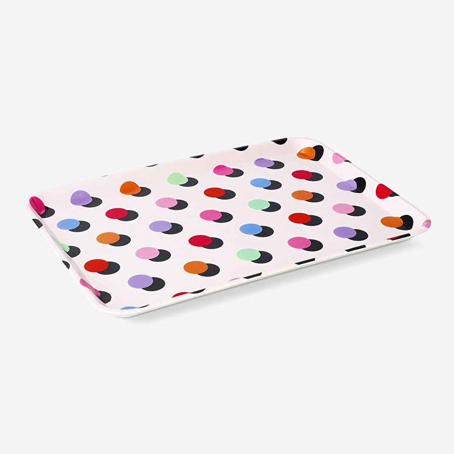 Flying Tiger Copenhagen Çok Renkli Kareli Tepsi 30,7 cm x 21,8 cm