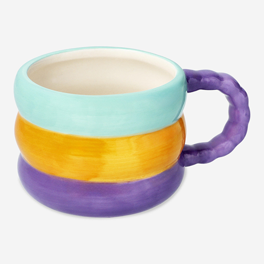 Flying Tiger Copenhagen Üç Renkli Seramik Kupa 400 ml