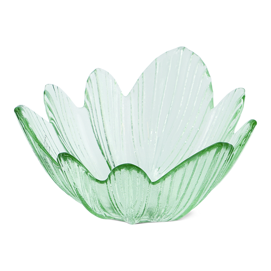 Flying Tiger Copenhagen Yeşil Çiçek Şeklinde Cam Kase