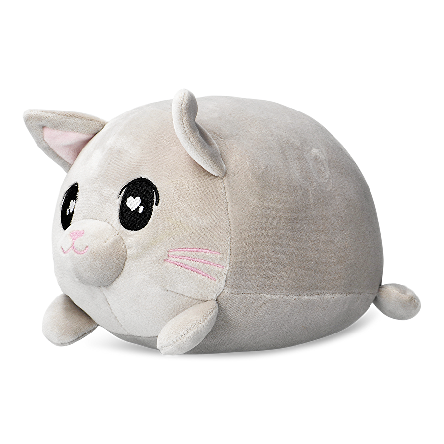 Flying Tiger Copenhagen Gri Peluş Yuvarlak Şekilli Kedi