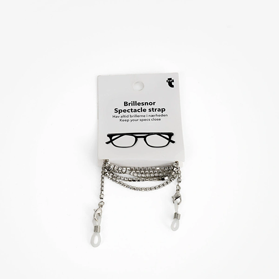 Flying Tiger Copenhagen Beyaz Elmas Boncuklu Gözlük Zinciri