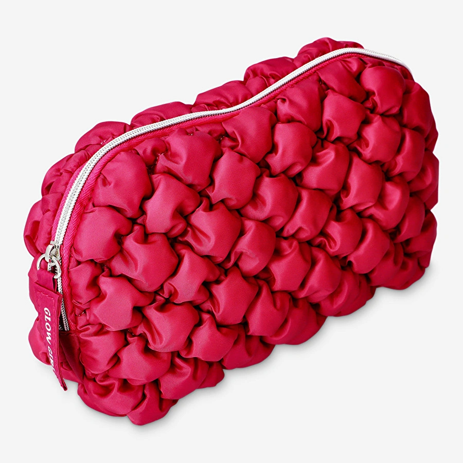 Flying Tiger Copenhagen Koyu Pembe Kapitone Makyaj Çantası 20 cm x 13,5 cm