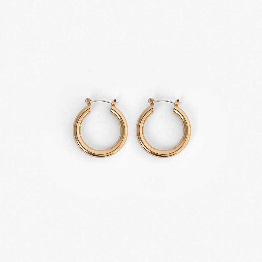 Flying Tiger Copenhagen Gold Kalın Halka Küpe