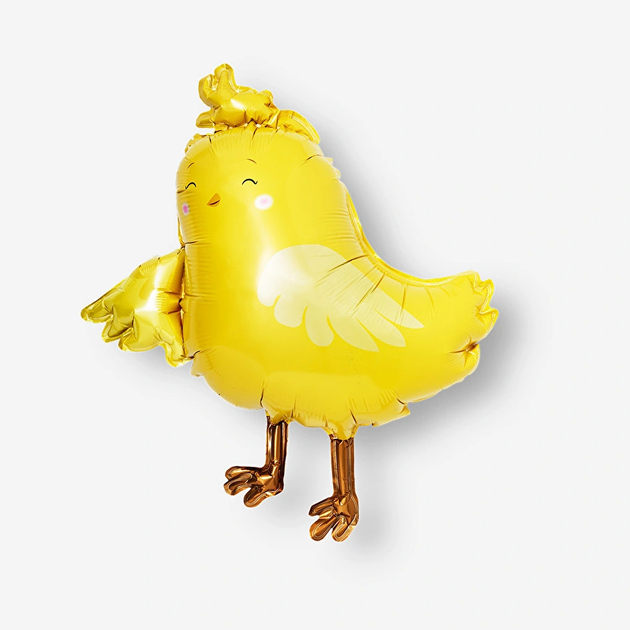 Flying Tiger Copenhagen Sarı Civciv Şeklinde Parlak Balon 81 cm
