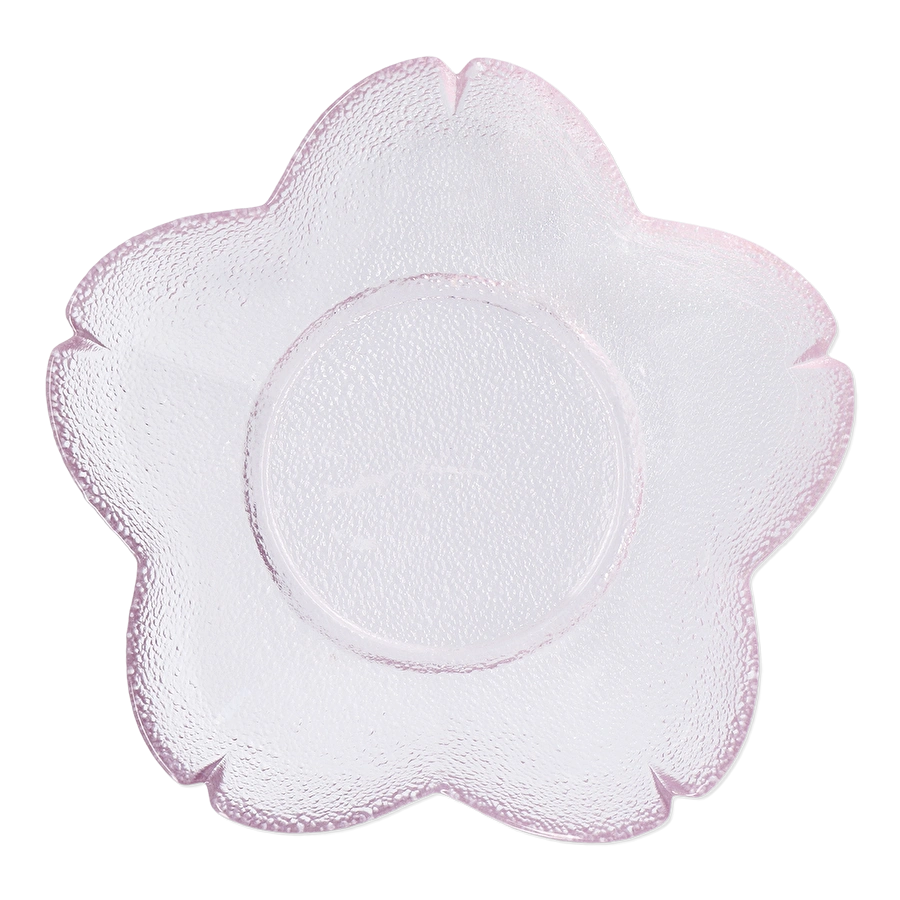 Flying Tiger Copenhagen Pembe Çiçek Şeklinde Cam Tabak