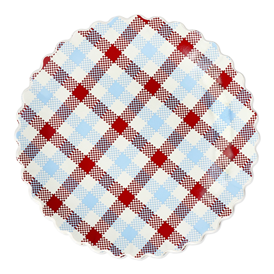 Flying Tiger Copenhagen 4'lü Kareli Plastik Tabak