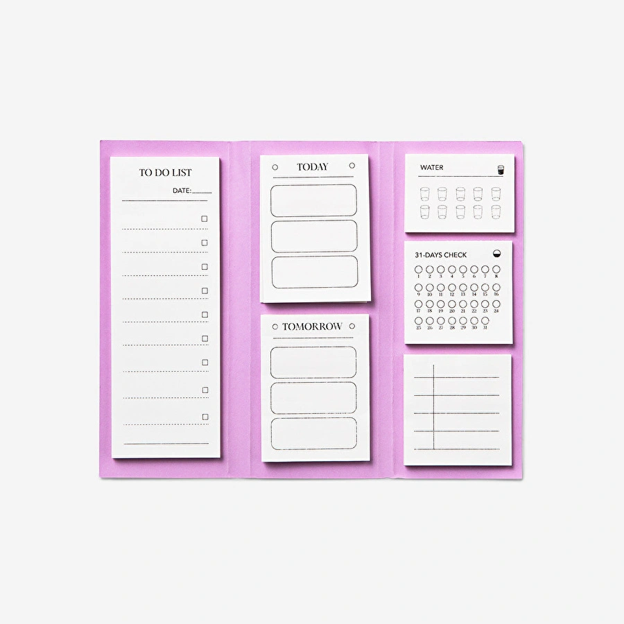 Flying Tiger Copenhagen Pembe Dikey Yapışkanlı Not Kağıdı