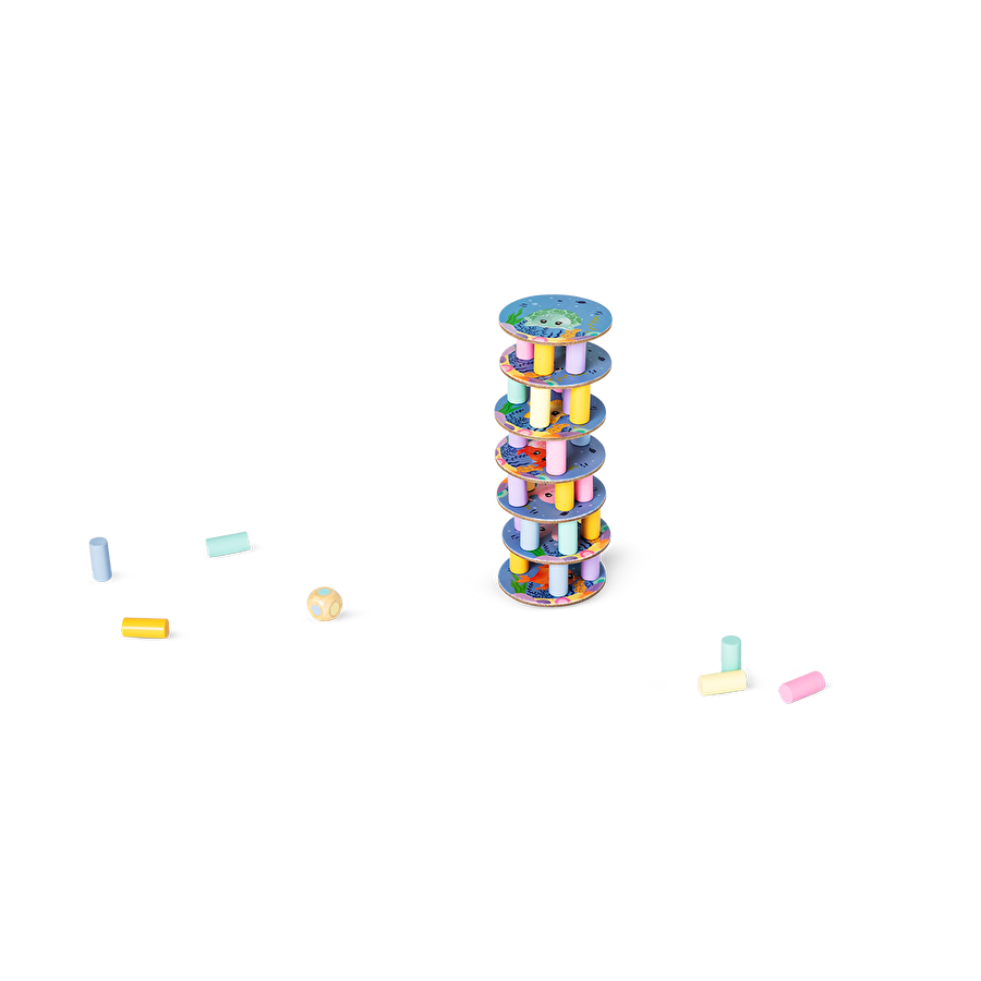 Flying Tiger Copenhagen Metal Kutuda Mini Kule Yapma Oyunu