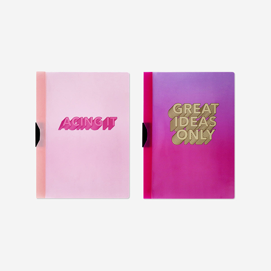 Flying Tiger Copenhagen 2'li Pembe Kağıt Dosya A4 | Karaca