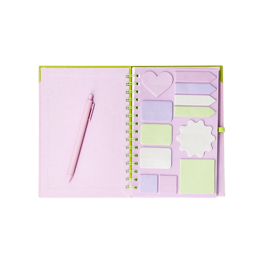 Flying Tiger Copenhagen Yapışkan Not Kağıtlı Kalemli Defter A5