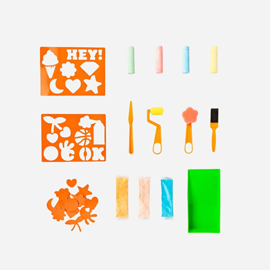 Flying Tiger Copenhagen Şablonlu Tebeşir Graffiti Kiti