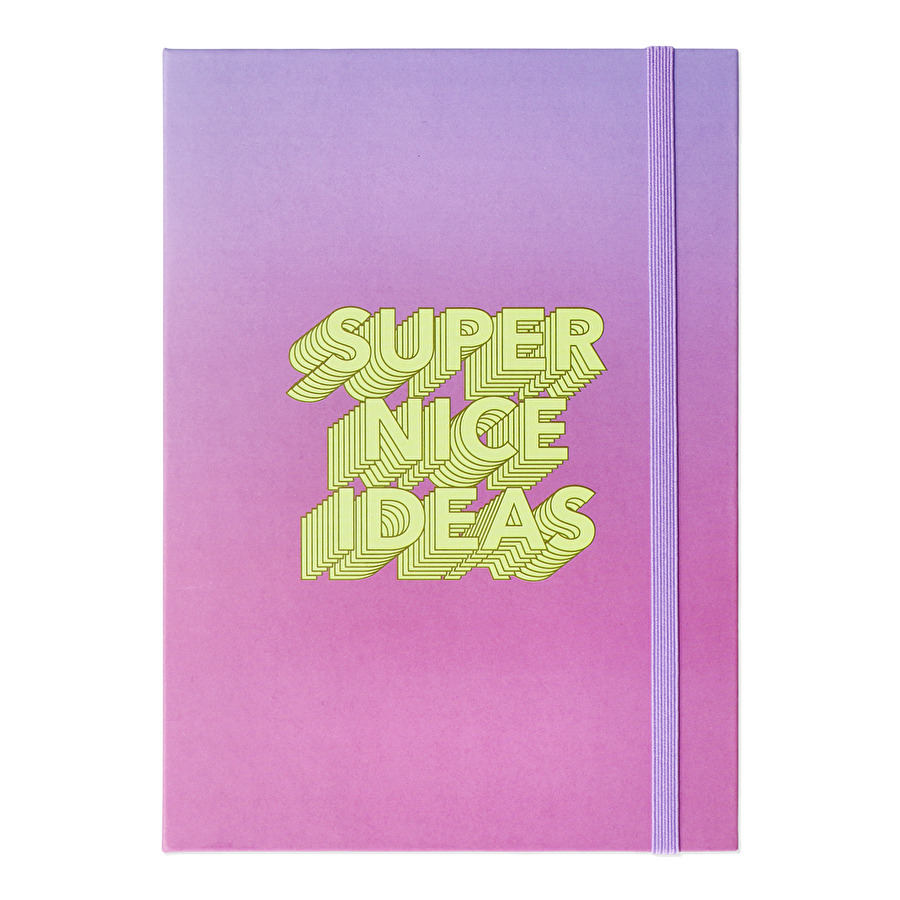 Flying Tiger Copenhagen Kalemli ve Yapışkan Not Kağıtlı Pembe Not Defteri Seti