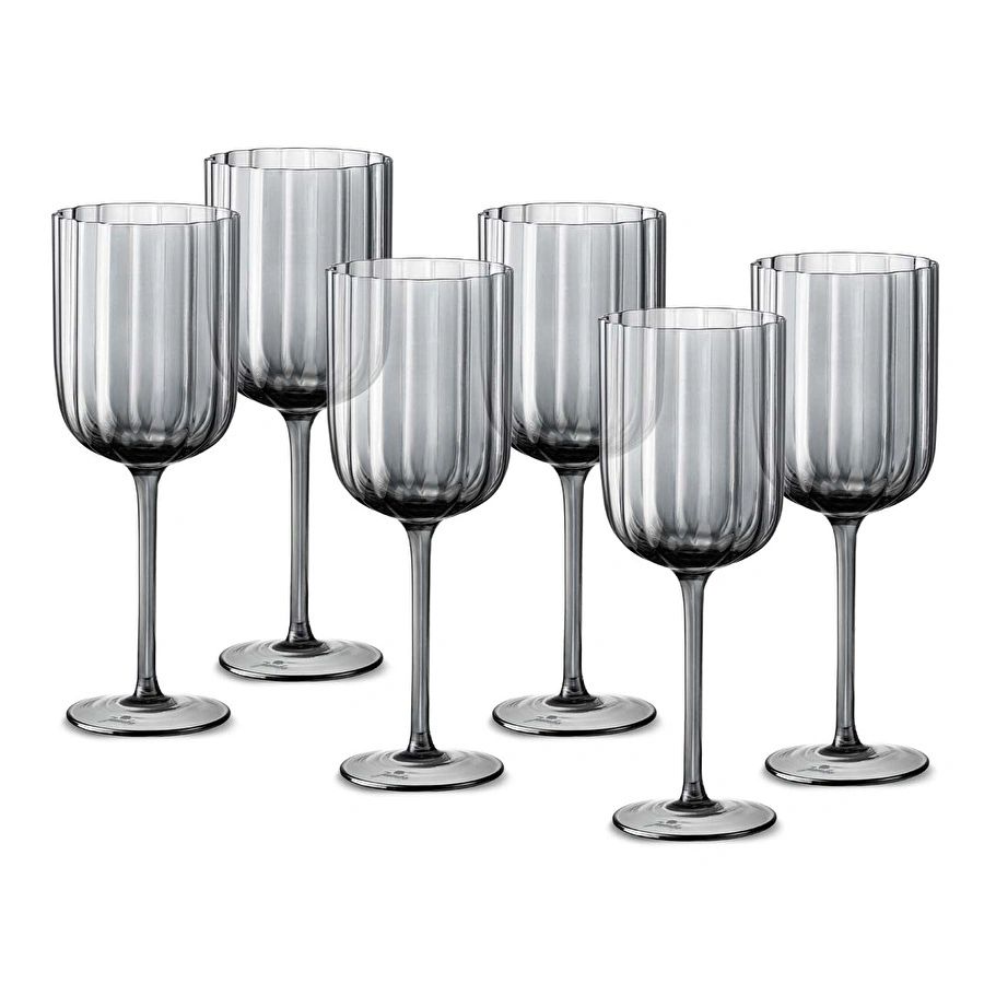 Jumbo Foggy Grey 6'lı Kadeh Takımı