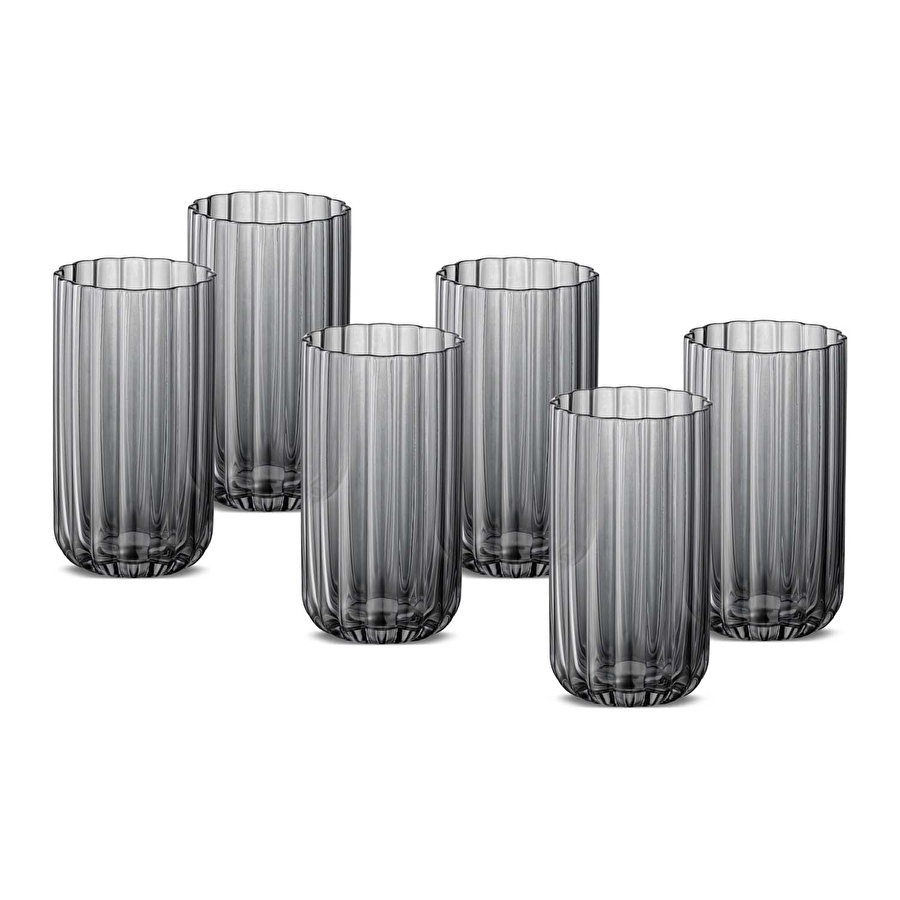 Jumbo Foggy Grey 6'lı Meşrubat Bardağı