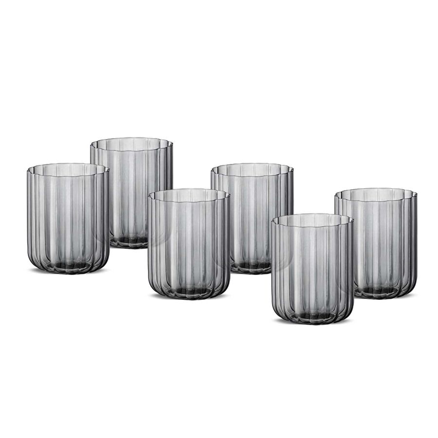 Jumbo Foggy Grey 6'lı Su Bardağı