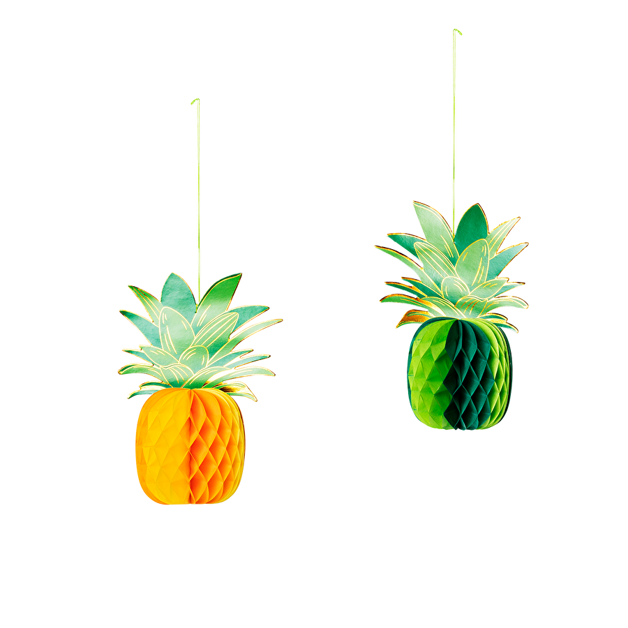 Flying Tiger Copenhagen 2'li Çok Renkli Ananas Şeklinde Parti Süsü