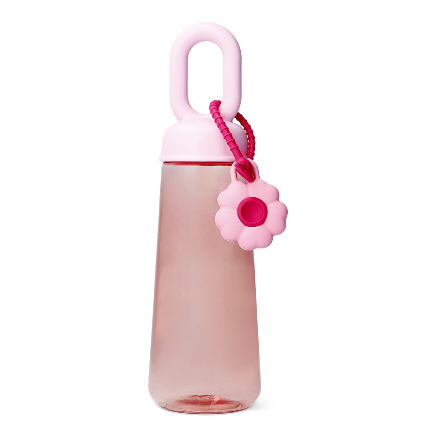 Flying Tiger Copenhagen Pembe Çiçek Detaylı Plastik Matara