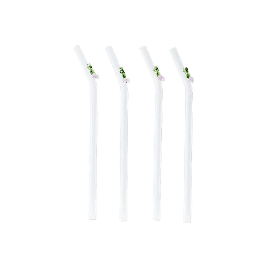 Flying Tiger Copenhagen 4'lü Kiraz Detaylı Cam Pipet