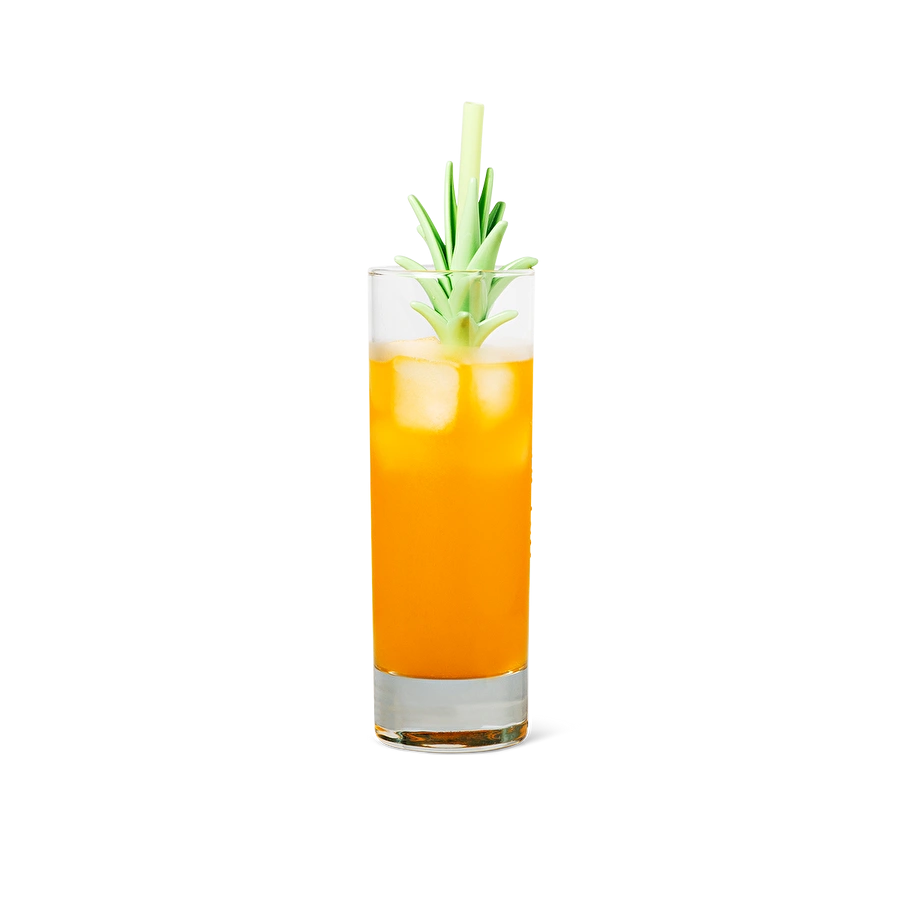 Flying Tiger Copenhagen 4'lü Yeşil Yaprak Detaylı Plastik Pipet