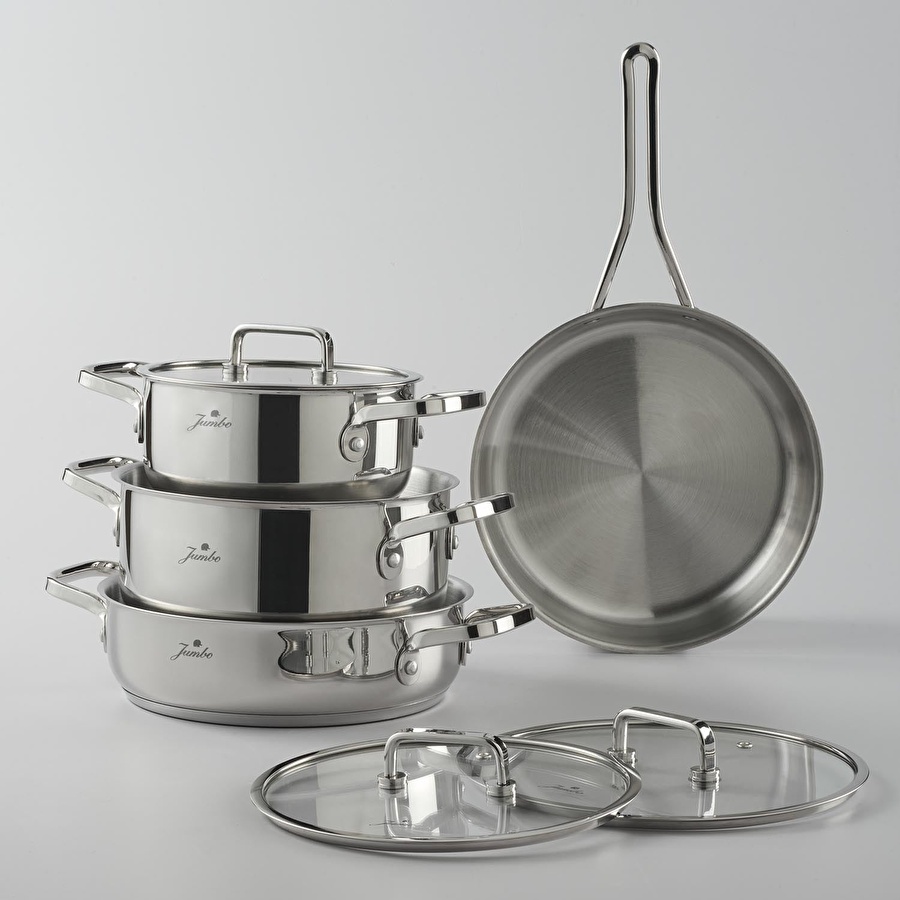 Jumbo Capello 7 Parça İndüksiyon Tabanlı Tencere Seti