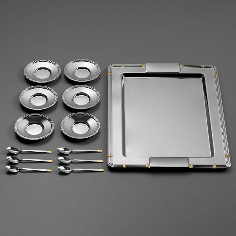 Jumbo 4200 Gold Çelik Çay Seti