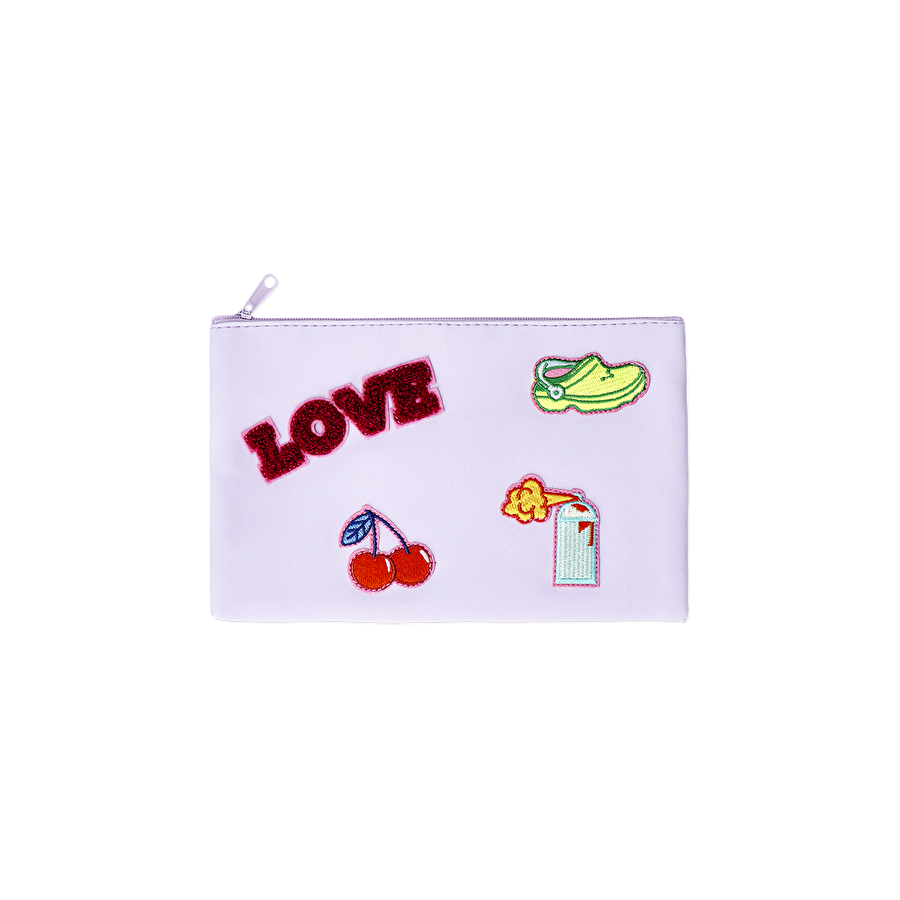 Flying Tiger Copenhagen Yama Detaylı Mor Kalem Kutusu